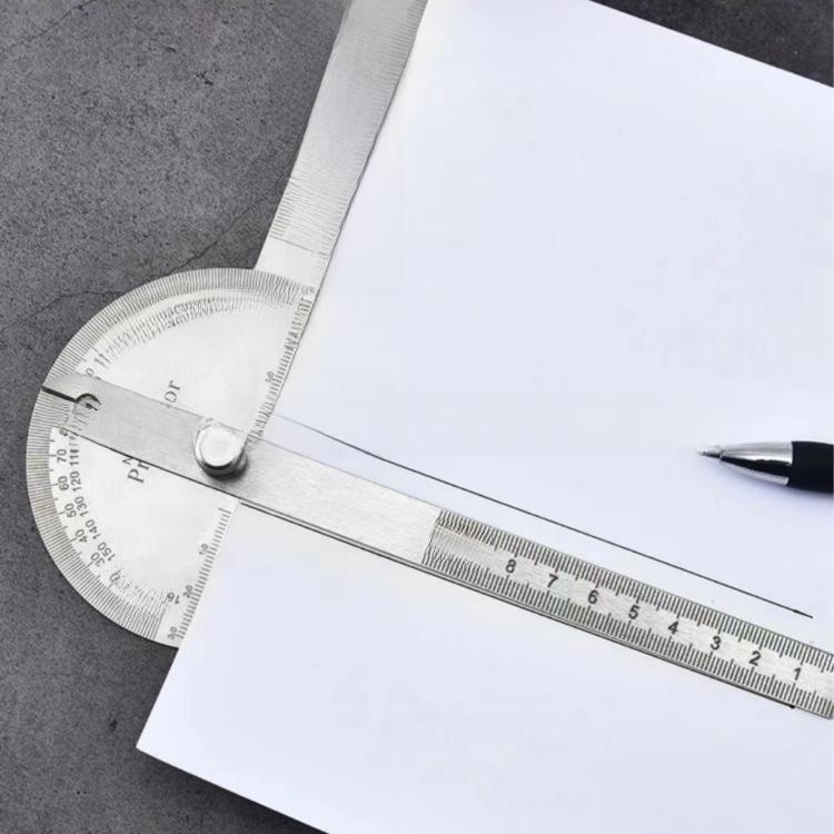 "Nerezové 150mm 0-180° Půlkruhové úhloměrné pravítko"