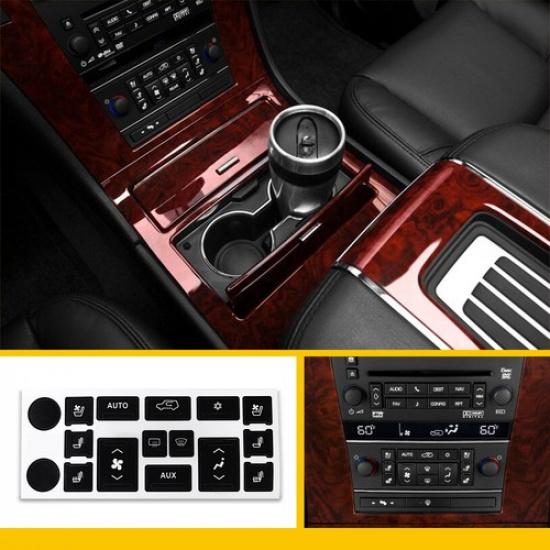 

For Cadillac Escalade EXT ESV Climate Control & Radio Worn Button Repair Decals