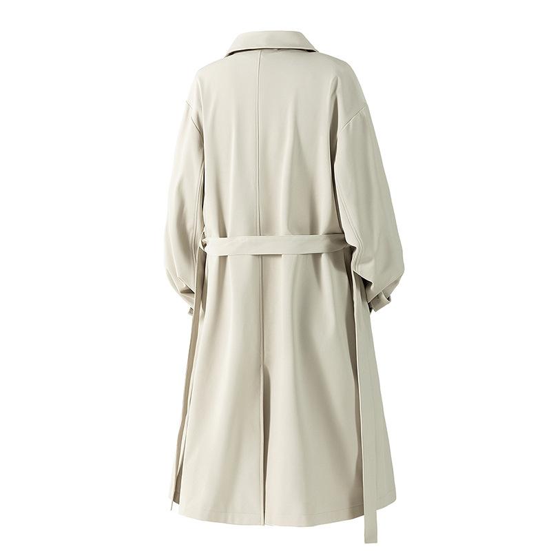 Spring and Autumn Men's Long Casual Windbreaker Coat, Slim Fit Youth and Youth Versatile Collar Top