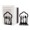 Books Holders Table Picture Album Holders for Displaying Books Metal Books Stand, Hollow Out Design Bookends Bookshelfs