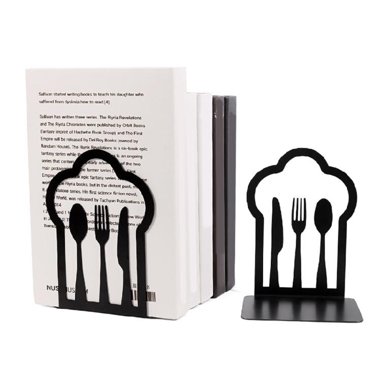 Books Holders Table Picture Album Holders for Displaying Books Metal Books Stand, Hollow Out Design Bookends Bookshelfs
