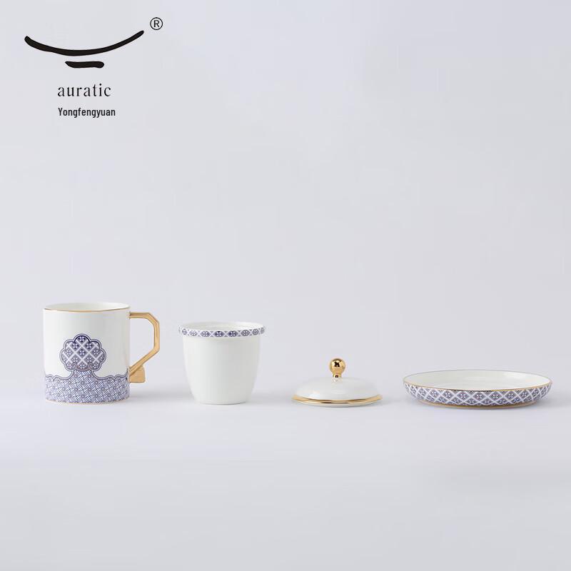 Yongfengyuan Ceramic Insulated Tea Cup Gift Set
