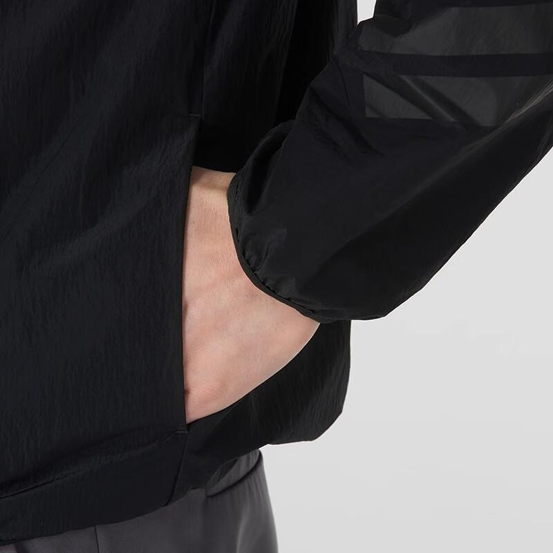 Adidas M Fi Wv Wb Hooded Zipper Comfortable Long Sleeve Jacket Men Jacket Black JD4942