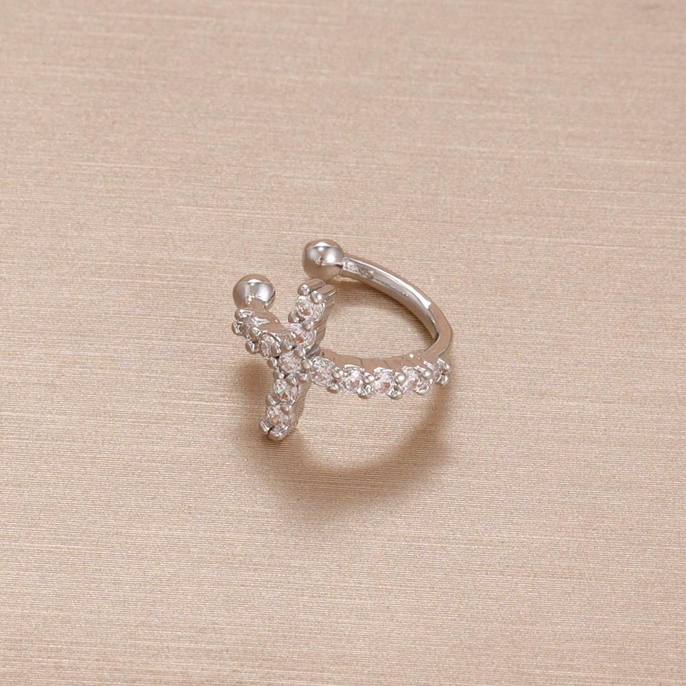 1PC Fashion No Piercing Ear Cuff Cross Earrings for Woman Fake Piercing Earcuff Clips Earrings for Women Cuffs Jewelry