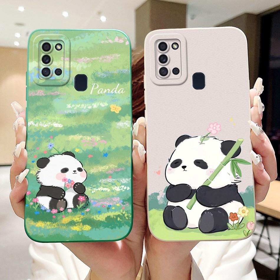 For Samsung Galaxy A21s Cute Panda Rabbit Cartoon Soft Silicone Case For Samsung A21S SM-A217F Camera Protective Phone Cases