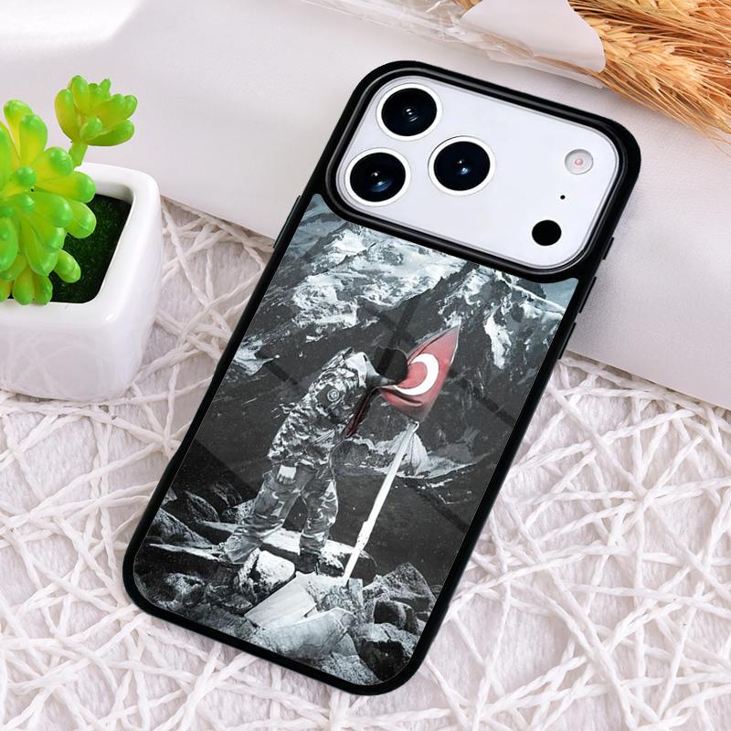 Turkey Flag Soldier Shockproof Phone Case for iPhone 17 Air 16e 15 11 12 14 13 Pro Max Cover Coque