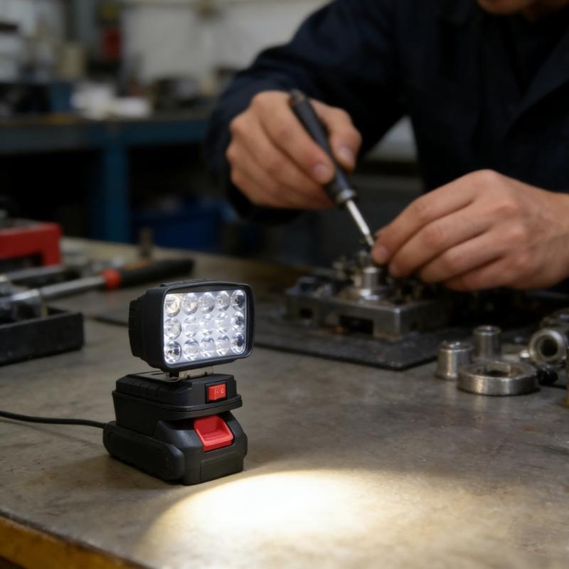 Energy Efficient LED Work Lamp With Stable Light Output To Minimize Power Consumption For Economical Tool Applications