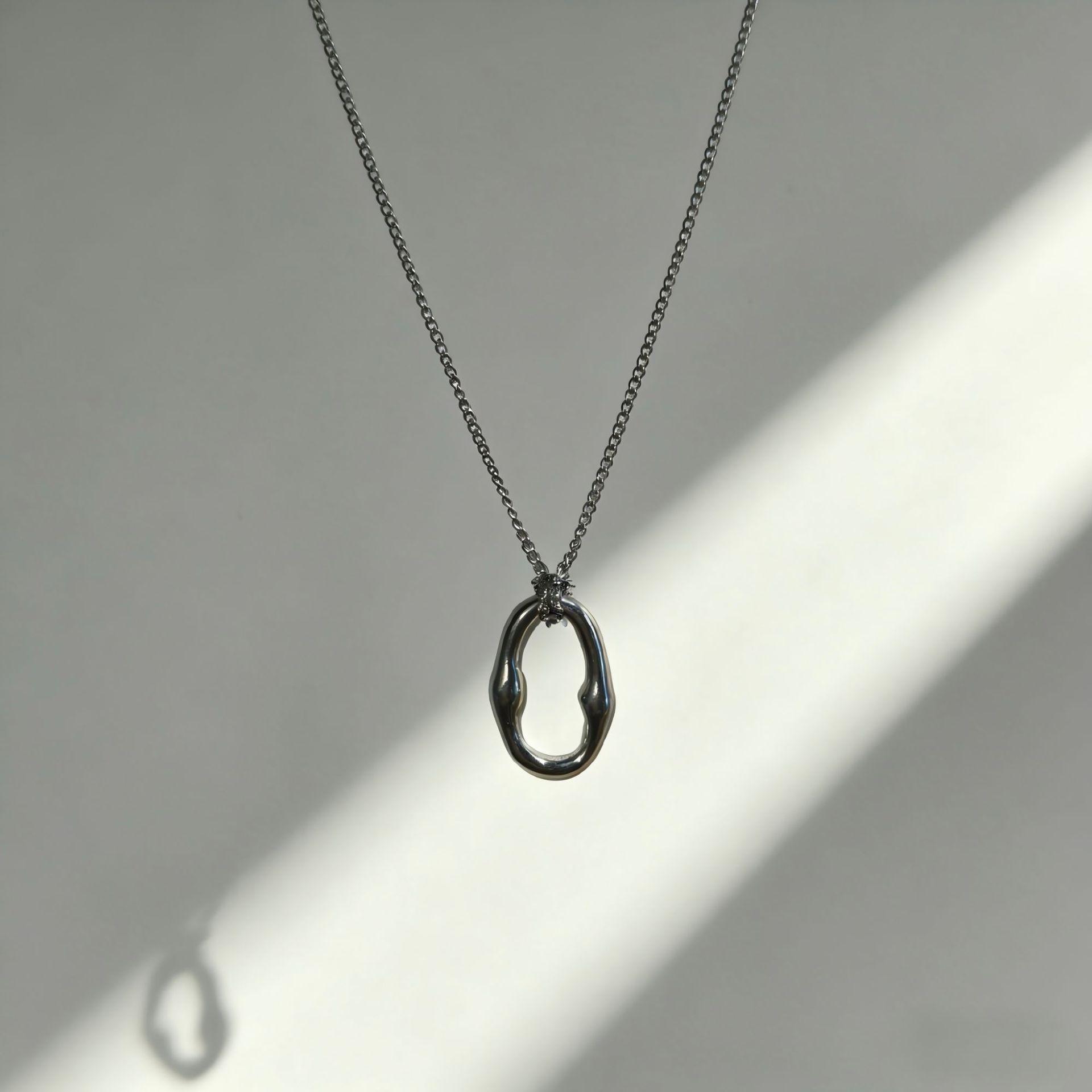 Stainless Steel Cross Pendant - Unisex, High-End European Style, Light Luxury Versatile Jewelry