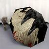 Crows, Gothic Theme Automatic Open/Close Umbrella, Portable 3 Fold Compact Umbrella for Men & Women, Valentine's Day Mother's Day Gift0725060