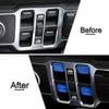 Center Console Window Lift Switch Button Cover For Jeep Wrangler JL JT 2018+Blue