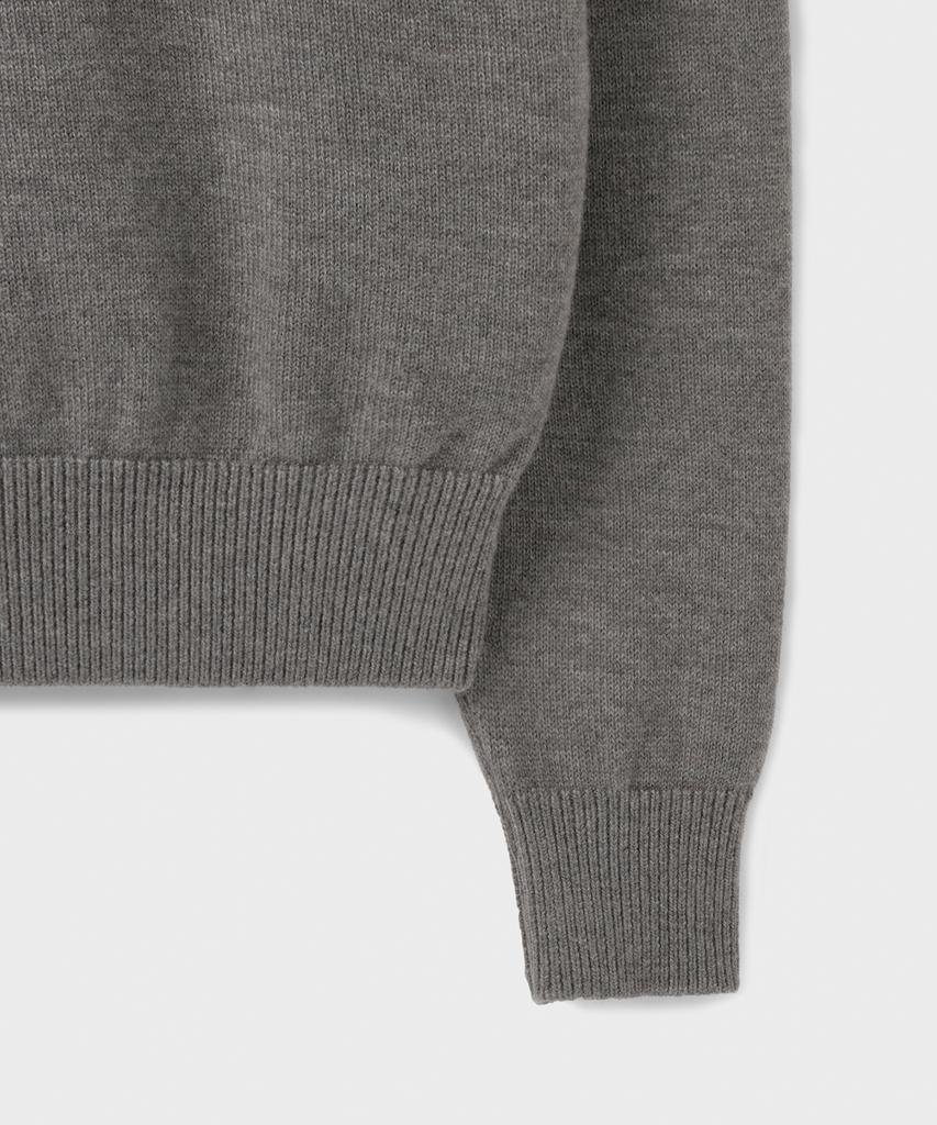 Beulaendideu [Superior] Cloud Superfine V-Neck Knit [Taupe Gray]