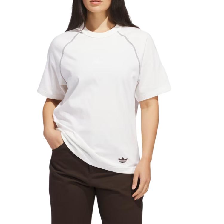 adidas Originals Shmoofoil Featherweight Comfortable Quick-Drying Soft Skin-Friendly Short Sleeve T-Shirt Unisex Tops White JC7653