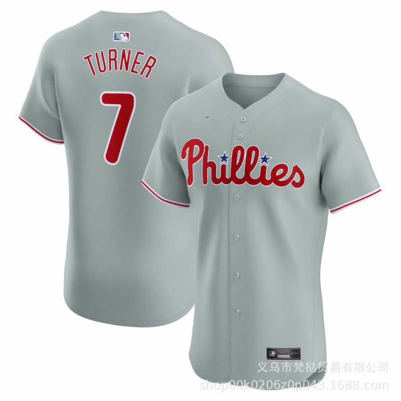 Philadelphia Phillies MLB Baseball Jersey Harper 3 Turner 7 City Edition Embroidered Short Sleeve Unisex Sport Tee