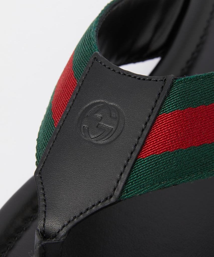 Gucci Web Size cm 429362 Men's Sandals, Beige/Ebony, 26.0 (Product Code H91A0)