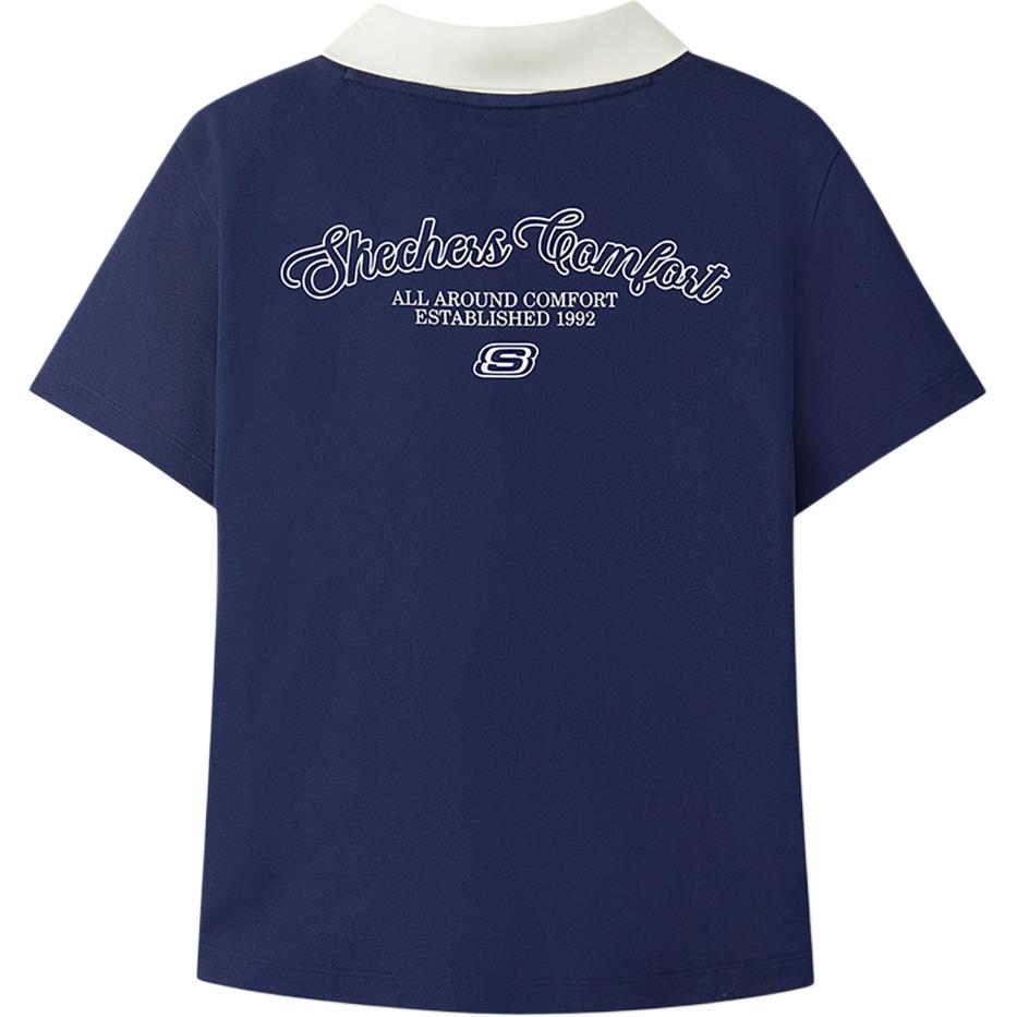 Skechers Womens Sports Casual Polo Shirt Women Tops L226W140-00DU