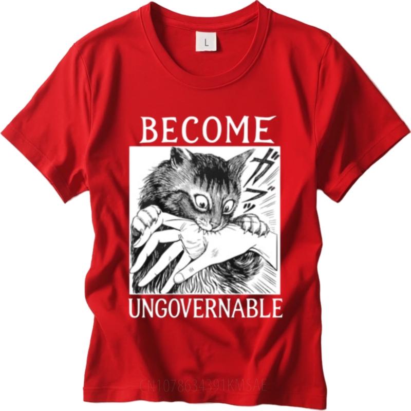 Cheap Tshirt Street Wear Unisex Oneck tshirt Fashion Become Cat Clawing Hand Ungovernable Minimalist Unisex Top tees Unisexs Tshirt 4XL