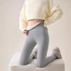 Gray Lamb Wool Cotton Pants Women's Winter Velvet Thickened Cotton Leggings Wear High-waisted Pineapple Grid Extra Thick Thermal Pants