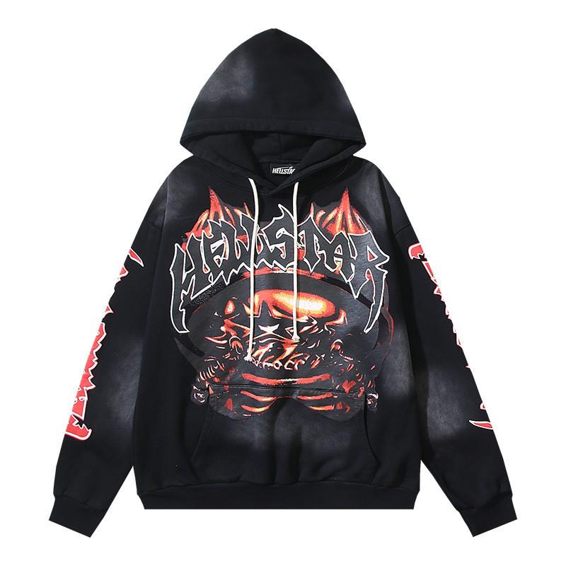 Mens Womens Oversized Hooded Sweatshirt Streetwear Vintage Washed Cotton Pullover Casual Long Sleeve