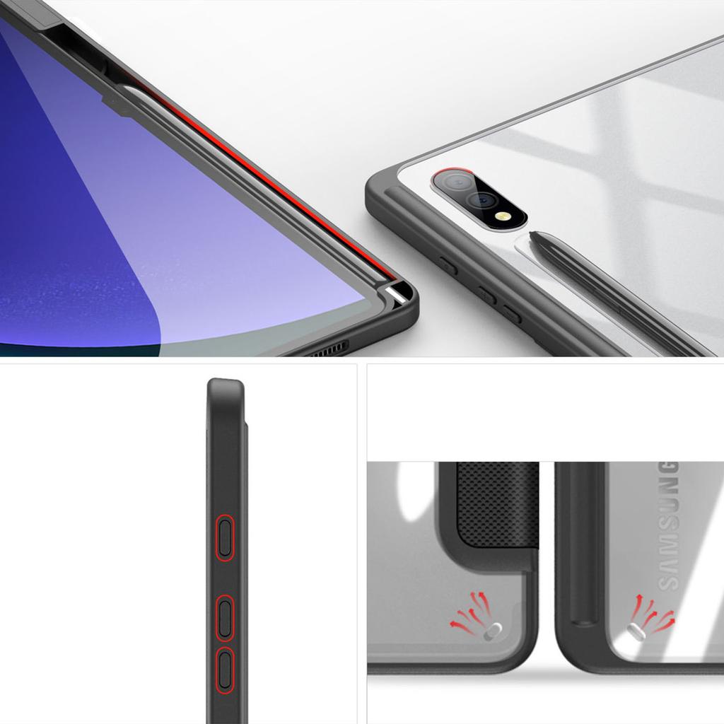 DUX DUCIS TOBY Series For Samsung Galaxy Tab S10+/S9+/S9 FE+ Case PU Leather Tri-Fold Stand Tablet Cover