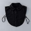 Comfortable Polyester Detachable Collar for Women Faux Pearls and Bead Removable Button Lightweight False Collar Shirt