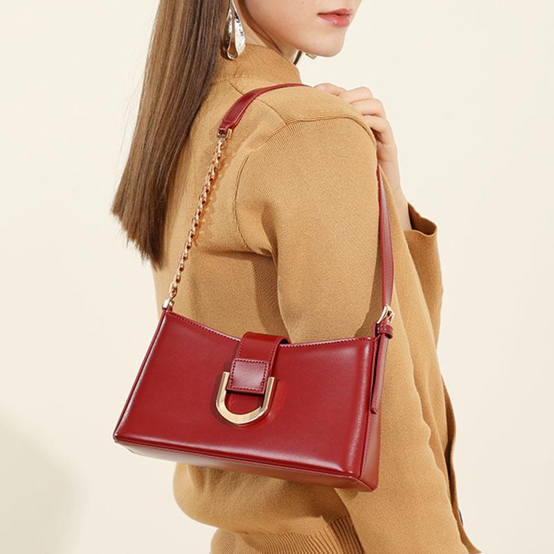 Genuine Leather Women's Bag Luxury Designer Adjustable Shoulder Bags Classic Crossbody Chain Bag Cowhide Fashi Handbags 2979