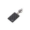 Daks Black Leather Dd Logo Keyring Dbho2e138