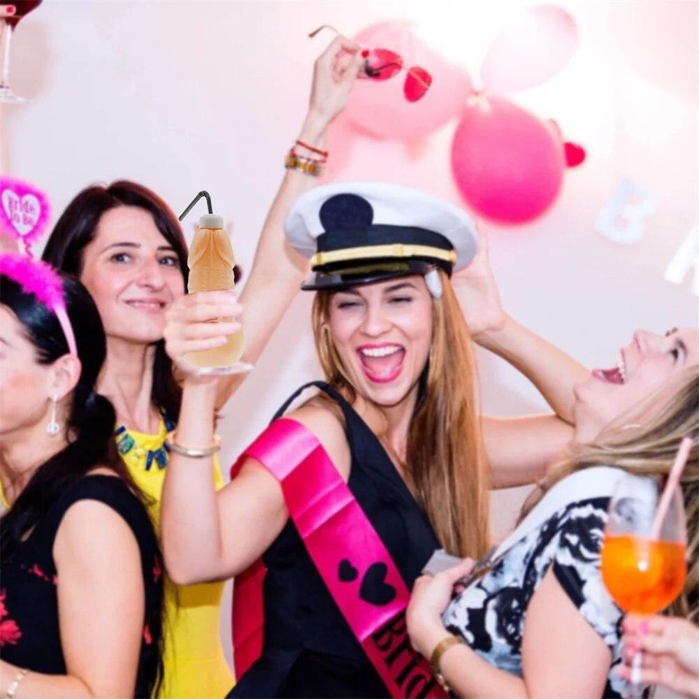 Bachelorette Party Kettle Penis Shape Drinking Cup Hen Night Party Plastic Cup With Straw For Bachelor Party Supplies Bar