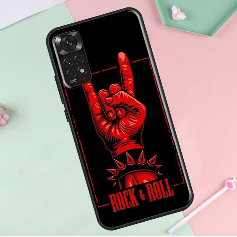 Rock and Roll Skull For Redmi Note 12 Pro Plus Cover For Redmi Note 10 8 9 11 Pro 12S 11S 10S 9S 9C 10C 12C Case