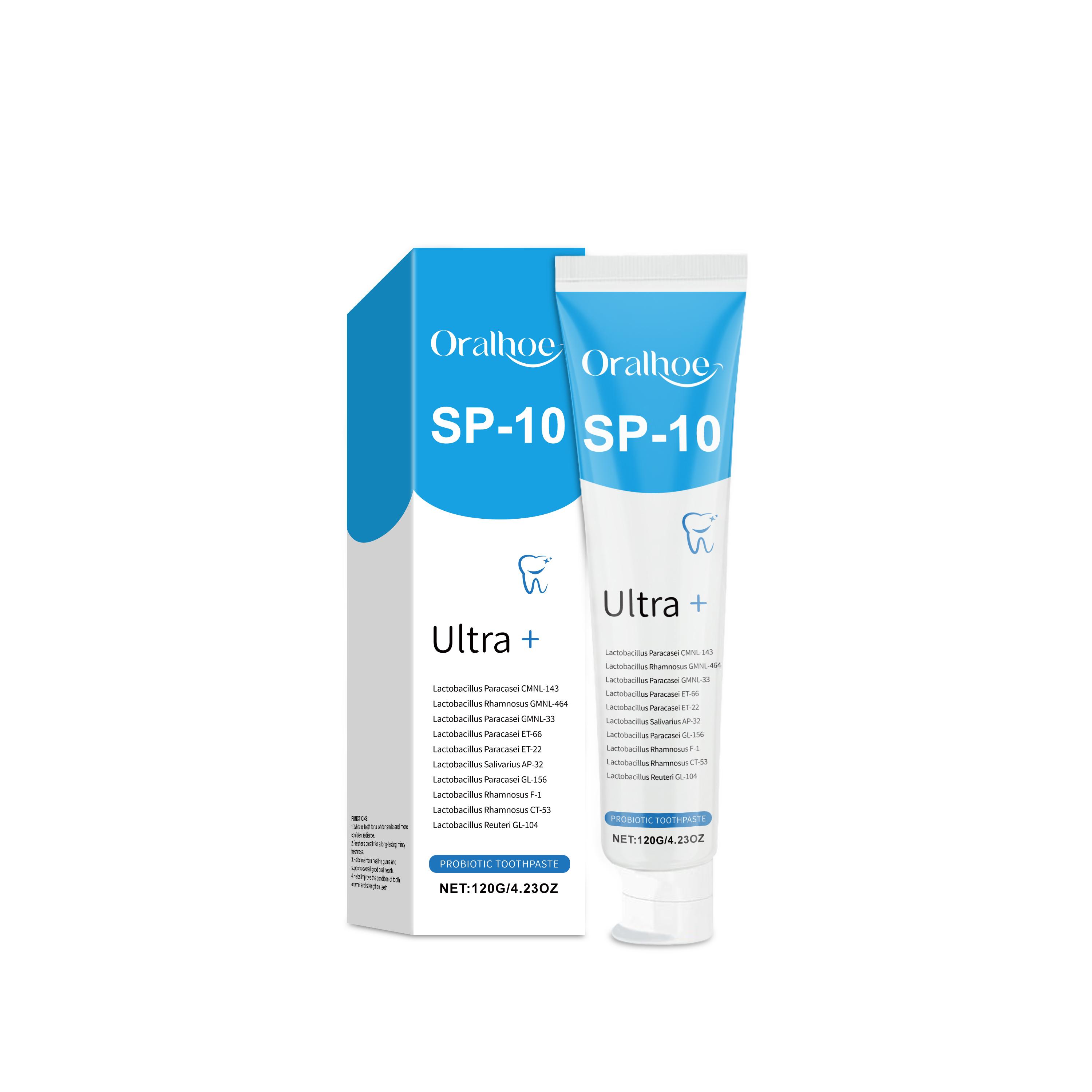 

SP10 Probiotics Ultra Whitening Toothpaste Tooth Stain Removal Toothpaste For Oral Caring 120g