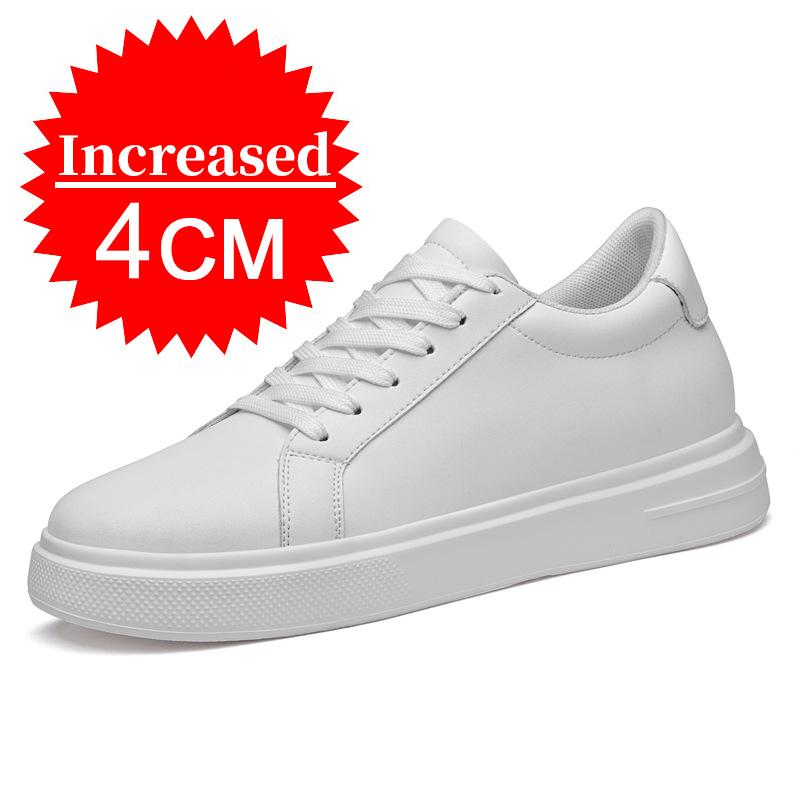 New Summer Men's Sneakers Elevator Shoes Heightening Height Increase Insole 7-8CM High Heels Shoes Leather Sport Shoes Men Shoes