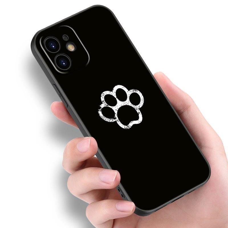 

Чехол для телефона «Лучшие друзья» с собачьей лапой для Apple iPhone 14 13 12 Mini 11 Pro Max 7 8 XR X XS 7 8 Plus SE 2020 2022, черный чехол iPhone SE 2022