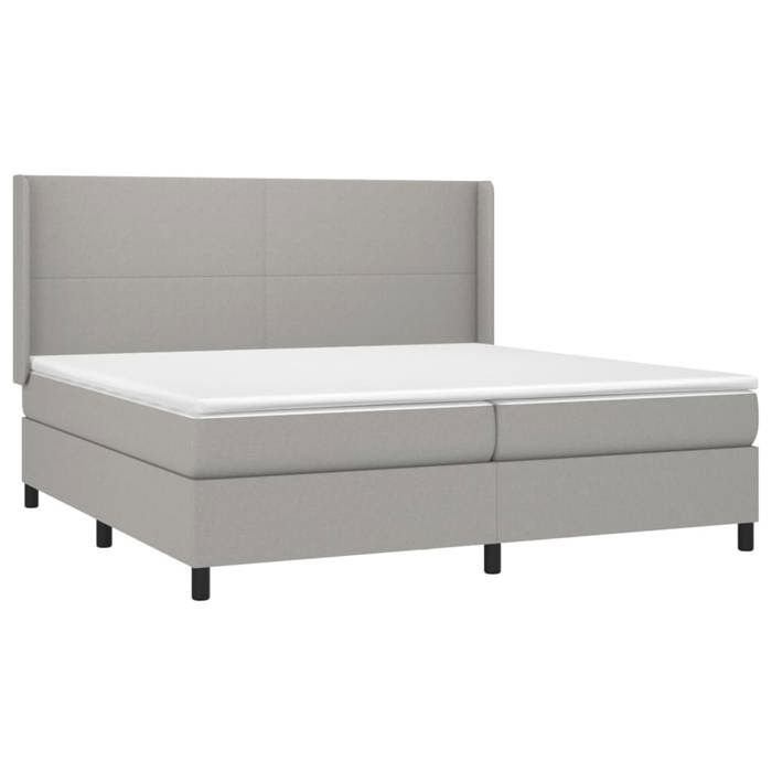 VidaXL Bed Slatted Base with Mattress, Upholstered Bed, Double Bed, Adult Bedroom Interior Bed, Modern, 3131297