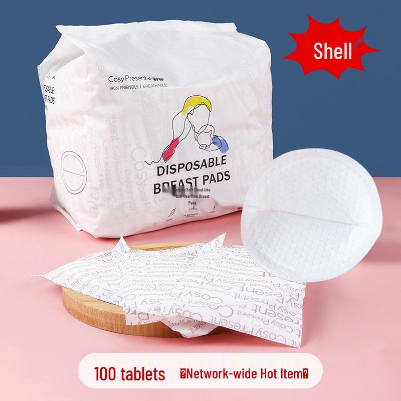 Disposable Ultra-thin Anti-leak Breast Pads - 100 Pack, Breathable Nipple Covers for Postpartum Breastfeeding