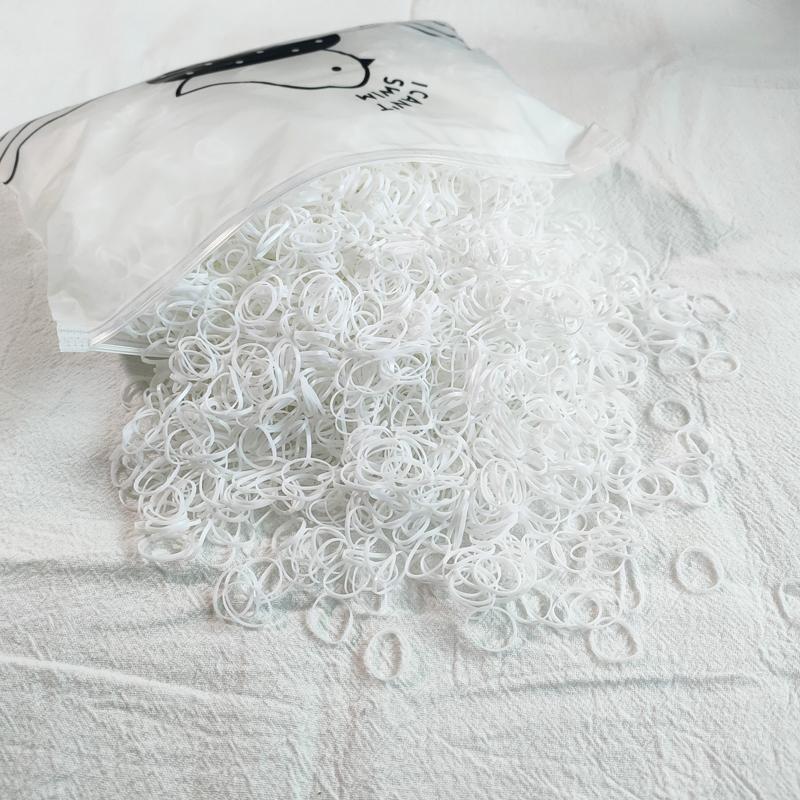 500/1000/2000pcs Girls Colourful Disposable Rubber Band Hair Ties Headband Children Ponytail Holder Bands Kids Hair Accessories