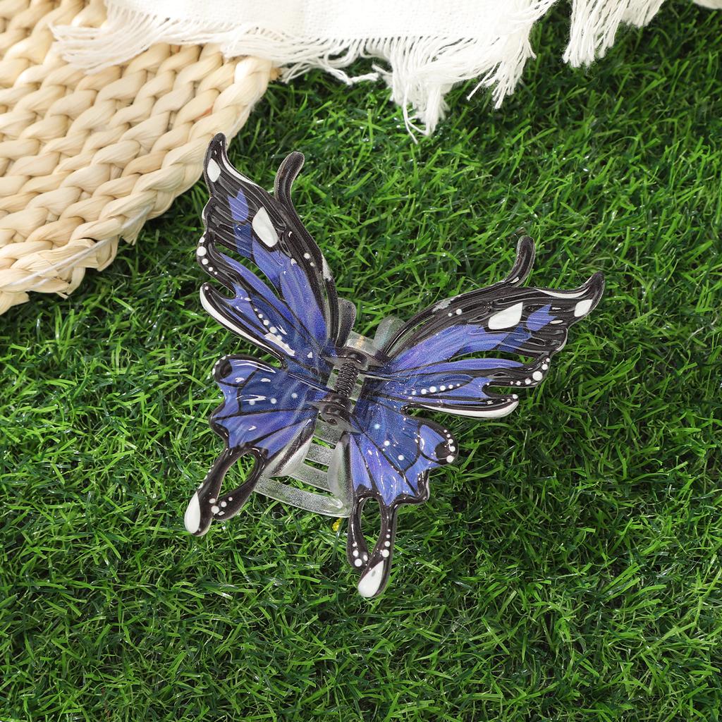 AWAYTR Vícebarevná Akrylová Sponka do Culíku s Motýlem pro Ženy Dívky Nová Gradientní Silná Sponka do Vlasů Drápek do Vlasů Vlasové Doplňky