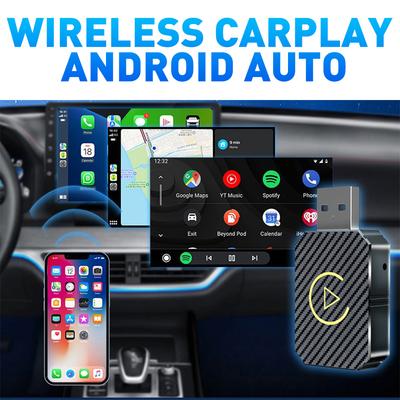 Adaptateur CarPlay Sans Fil Mini 2 en 1 et Adaptateur Android Auto Type-C/USB Plug Play CarPlay Connexion Automatique Compatible avec 99%