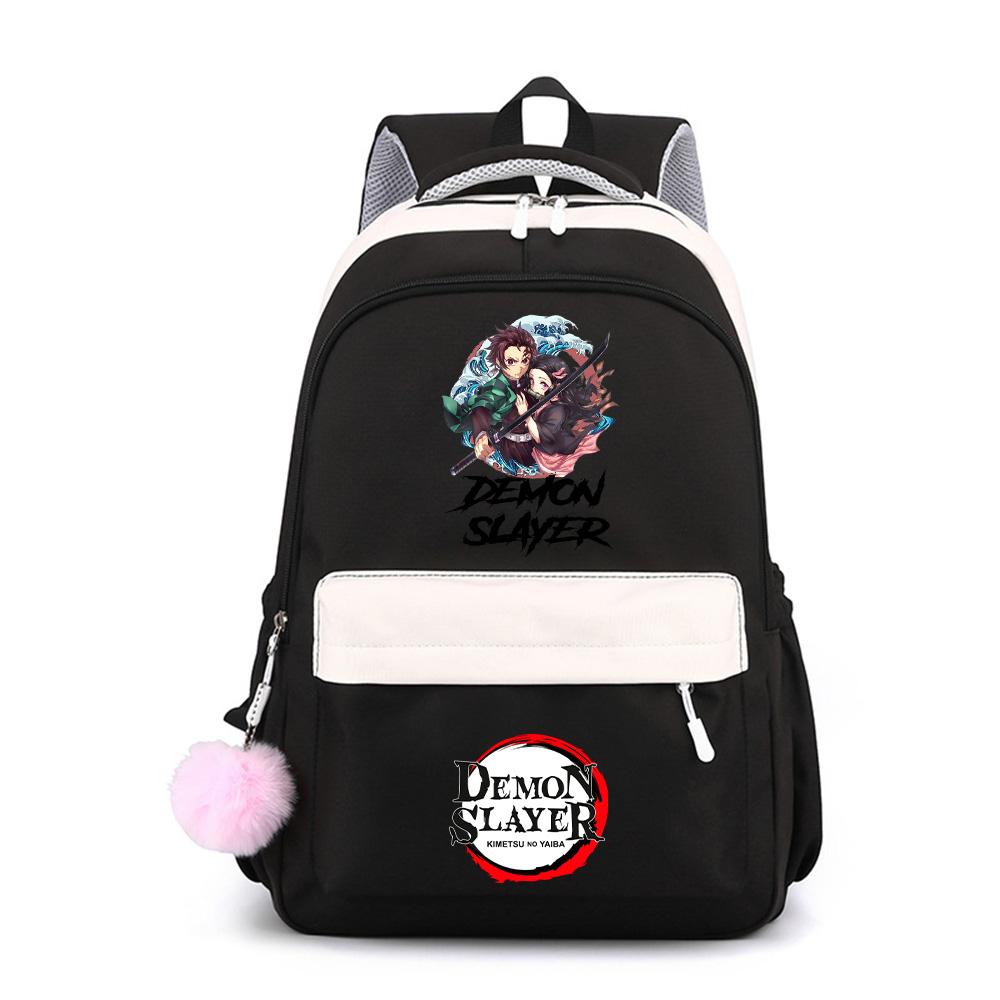 Anime Demon Slayer Printed Large Capacity Waterproof Backpack for Teenger Student Schoolbag Bookbag Gift Travel Bag