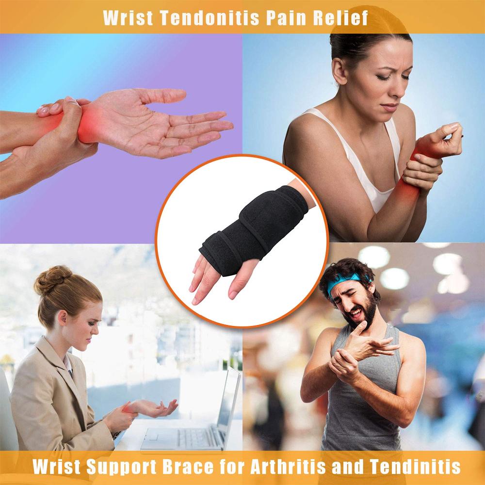 Cod Wrist Support Pain Relief Metal Wrist Brace Wrist Splint Adjustable Wrist Thumb Stabilizer Immobilizer Strap