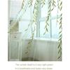 Pieces Window 2 Willow Leaf Curtain Voile Tulle Room Salix Leaf Sheer Vine Drapes Curtain Willow Leaf Curtain For Living Room Bedroom Balcony
