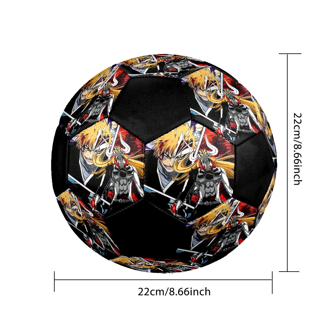 Soccer Ball Colorful Machine Stitched PVC Size 5 Team Training Competition Ready Durable High-Bounce Cool Sports Gift