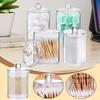4 PACK Qtip Holder Dispenser For Cotton Ball, Cotton Organizer Round Pads, Makeup Picks Swab, F H7L5