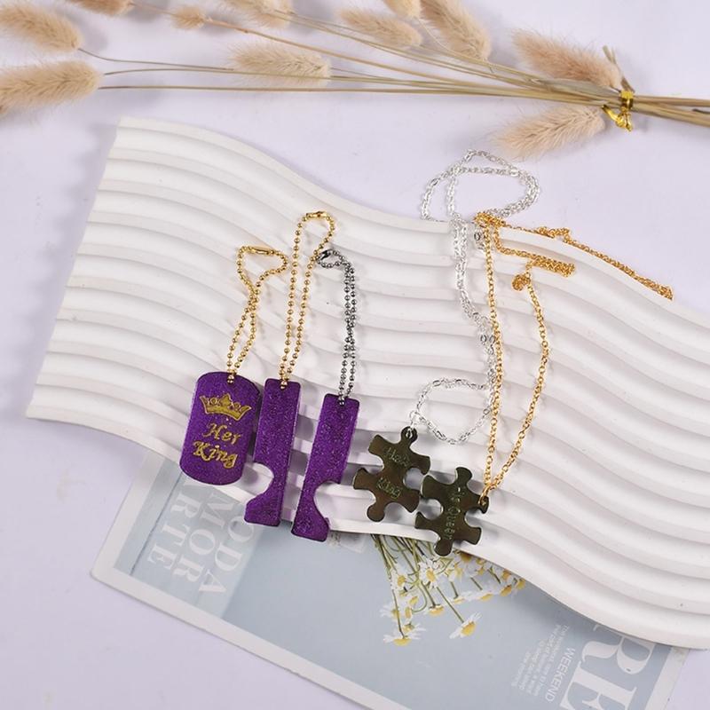 Aromatherapy Tablets Silicone Mold Puzzle Shape Resin Mold Keychain Charm Epoxy Casting Mold Rectangle Tags Molds DIY