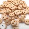 4mm Dual-Eye Plastic Buckle with Edge Button for DIY Felt Doll Accessory