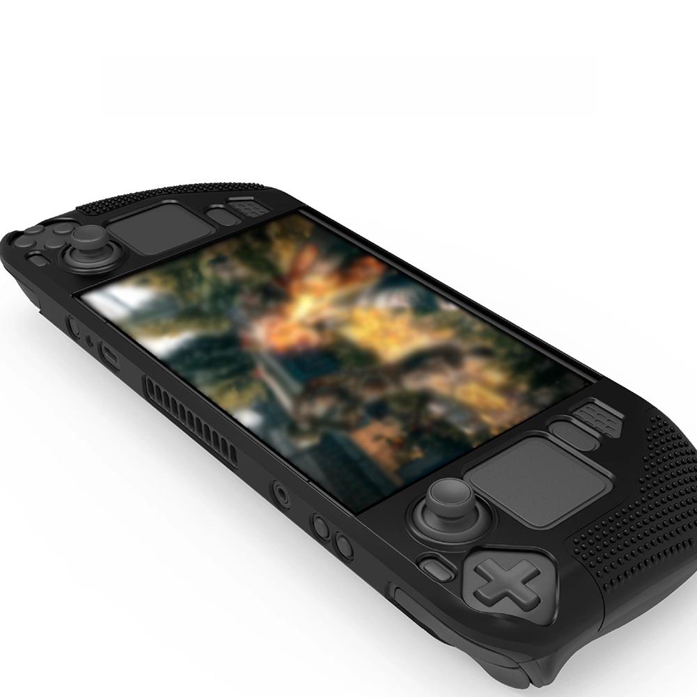 For Steam Deck OLED Silicone Cover With Anti Slip Particles Handheld Device All Inclusive Silicone Protective Cover