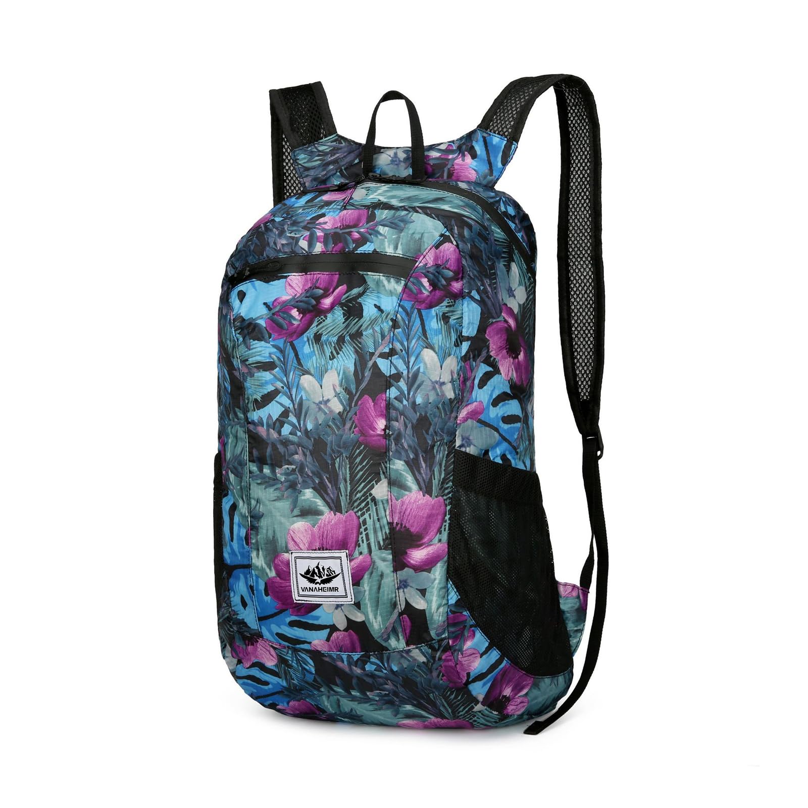 

Рюкзак Eco Large Nylon Eco Water Disaster Floral Pattern Blue [PORRASSO] Сумка, складна, легка, рюкзак, місткість, стильний, рюкзак, унісекс,
