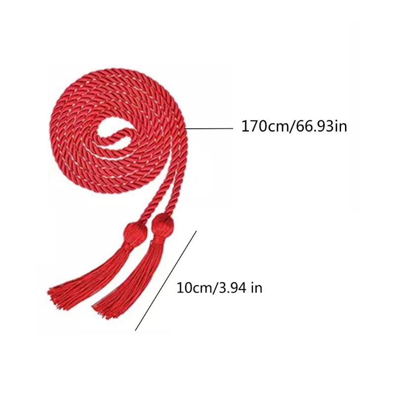 Graduation Cord Polyester Thread Graduation Cord with Long Tassels for Graduation Parties School Graduation, 67 Inches