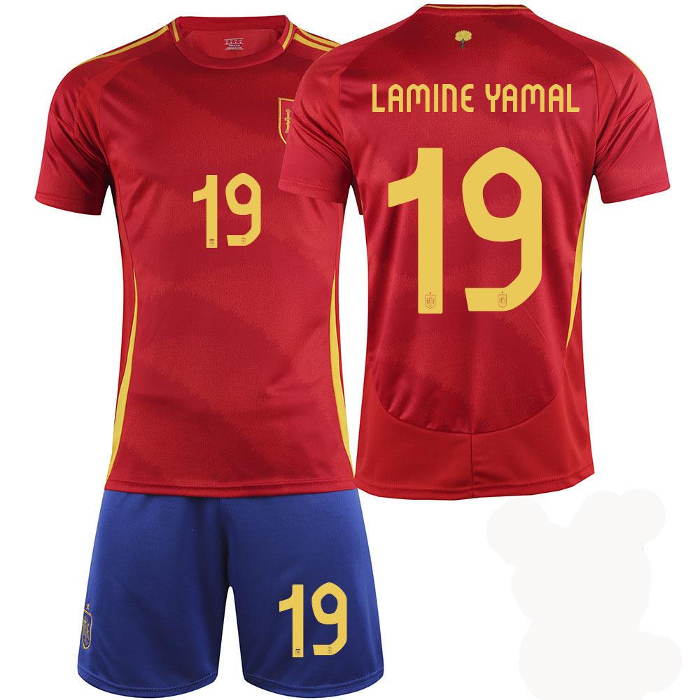 2024 European Cup Spain Home Jersey No. 9 Garvey 20 Pedri 7 Morata 10 Yamal Football Jersey