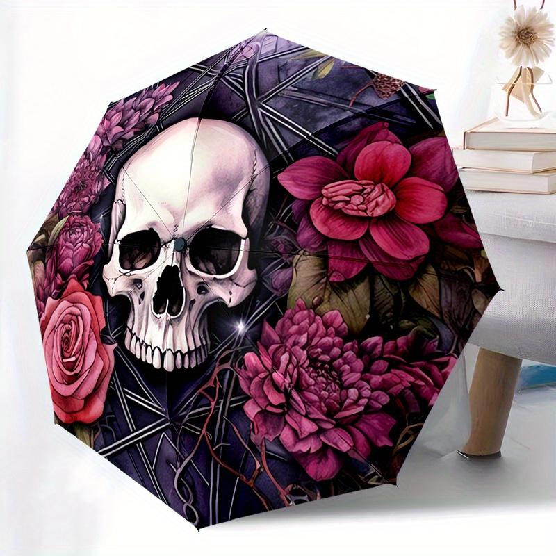 Roses In Ornate Frame Automatic Umbrella Folding Umbrella With 8 Ribs Compact Design Allseason Use Elegant Women'S Umbrella Stylish Gift For Woment79