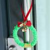 Merry Christmas Wreath Pendant With Bell Car Door Hanging Decoration Xmas Party Christmas Tree Decor Accessories