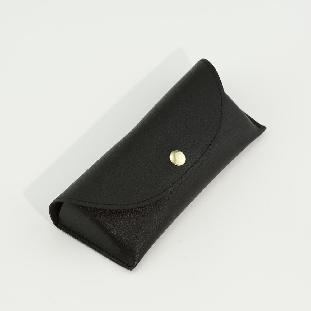 Minimalistische Retro-Leder-Brillentasche - Weiche, schützende, tragbare Sonnenbrillen-Aufbewahrungstasche